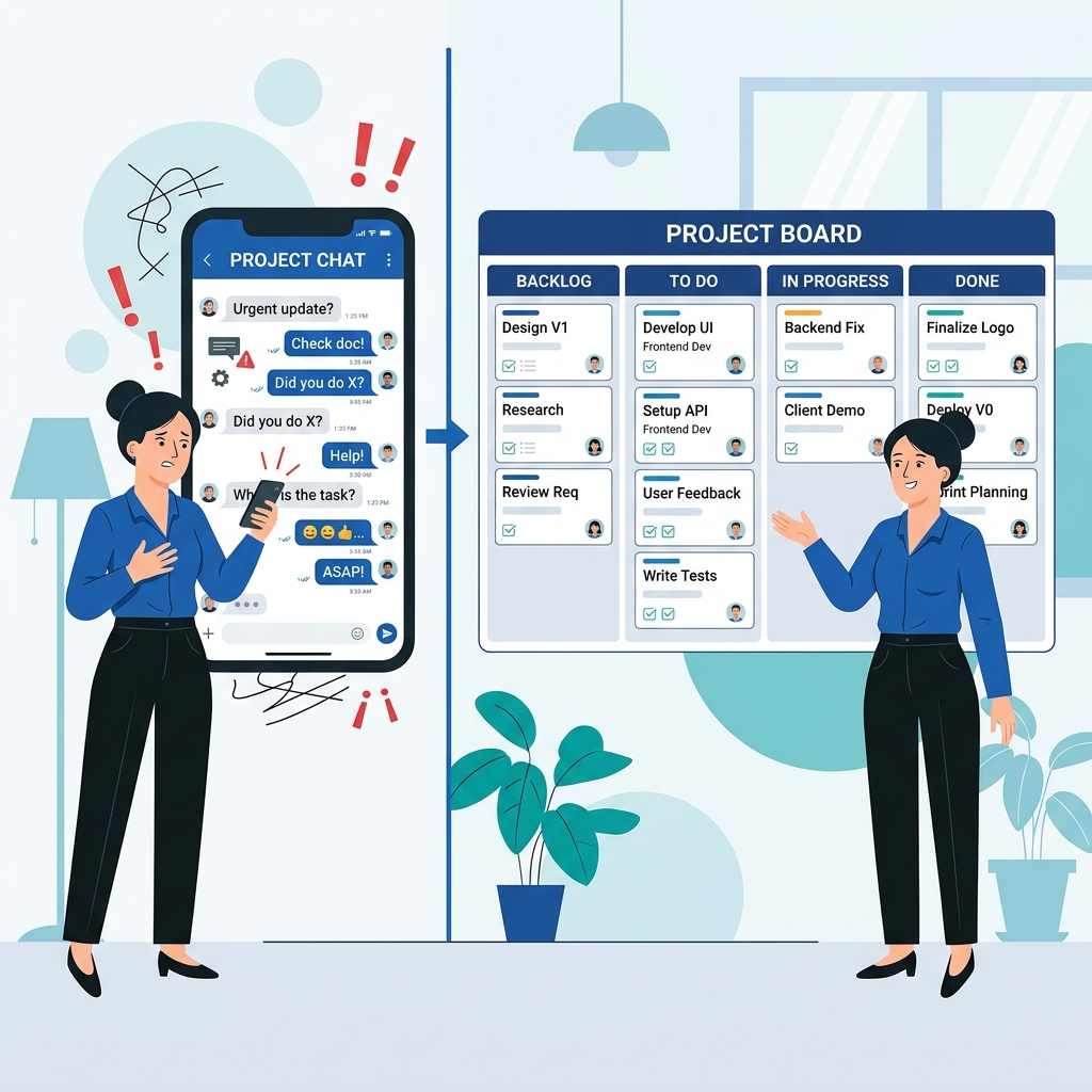 Hướng dẫn 4 bước thiết lập Bảng giao việc tập trung: Loại bỏ giao việc qua chat và quên việc